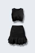 Komplet: Kwiatowy top BL x Spódnica Doll BL