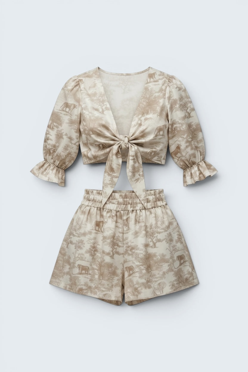 Komplet J’ADORE Beige x Szorty